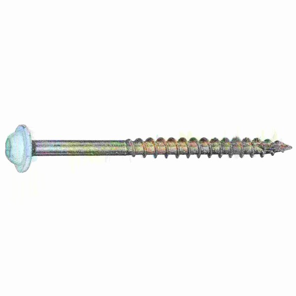 Saberdrive Wood Screw, #9, 2-1/2 in, White Steel Flange Round Head Torx Drive, 87 PK 54097 - main